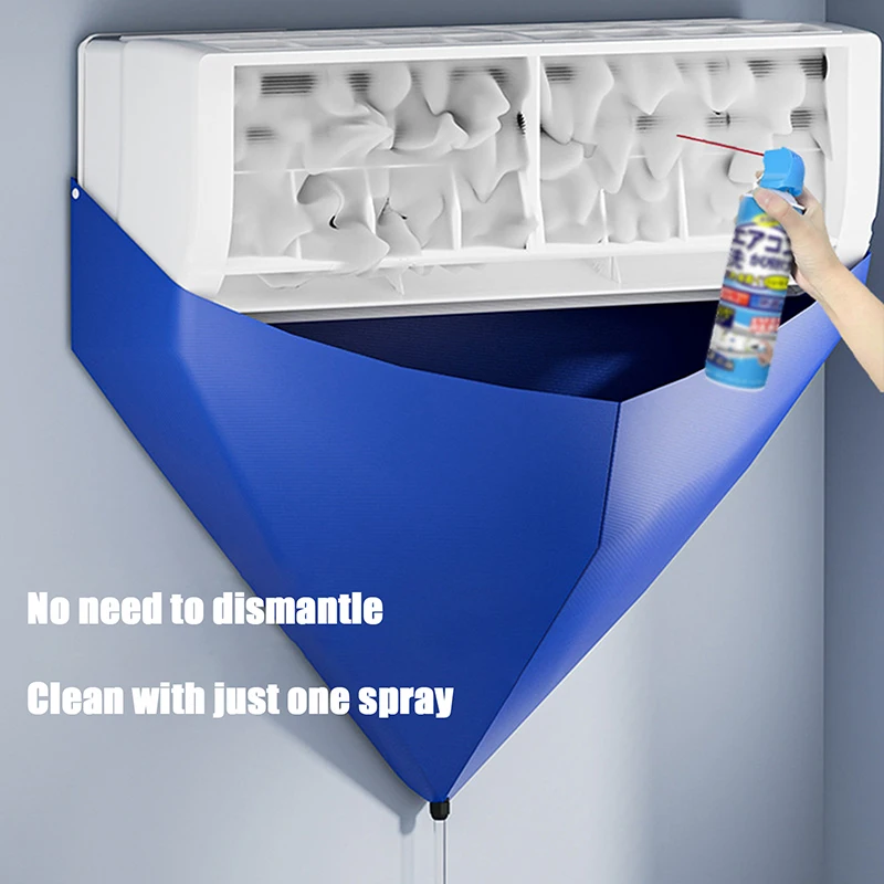 Cubierta de aire acondicionado completa, herramienta de limpieza, bolsa de agua especial dentro de la máquina, máquina exterior, colgar, limpieza