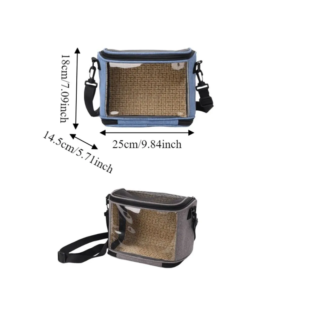Breathable Mesh Pet Travel Bag Portable Large Capacity Pet Carrier Adjustable Straps Clear Window Hamster Carrying Bag Travel view 6
