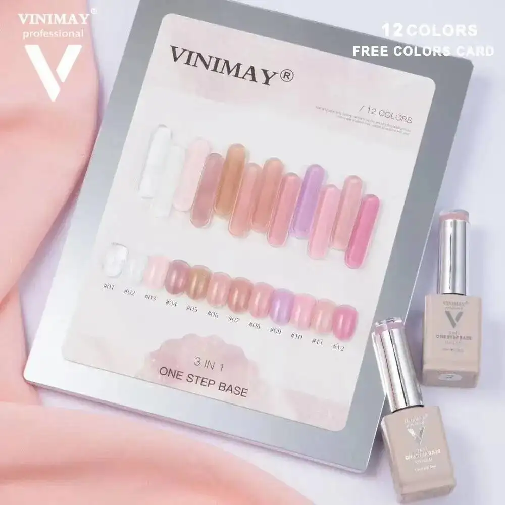 3 In 1 Nude Pink Build Gel Nail Polish Set Nail UV Gel Varnish Soak Off Gelpolish Gel Varnish Nail Art Lacque Primer Base Coat