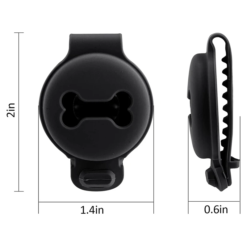 2 ชิ้นสัตว์เลี้ยงซิลิโคนป้องกันสําหรับ Airtag Anti - Scratch กระดูกรูปร่างสุนัขผู้ถือสัตว์เลี้ยง Tracker Cover