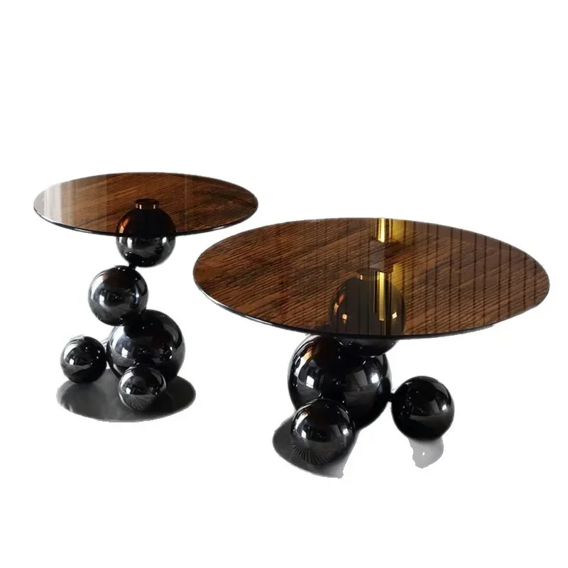 Light luxury combination coffee table, personalized large apartment, modern simple round senior home living room