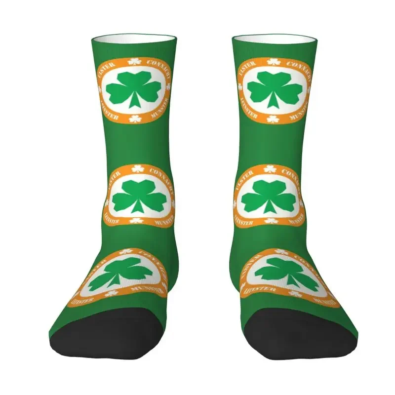 Y2K-Calcetines de vestir con estampado 3D para hombre, calcetín Unisex con estampado 3D de trébol irlandés, ideal para el Día de San Valentín