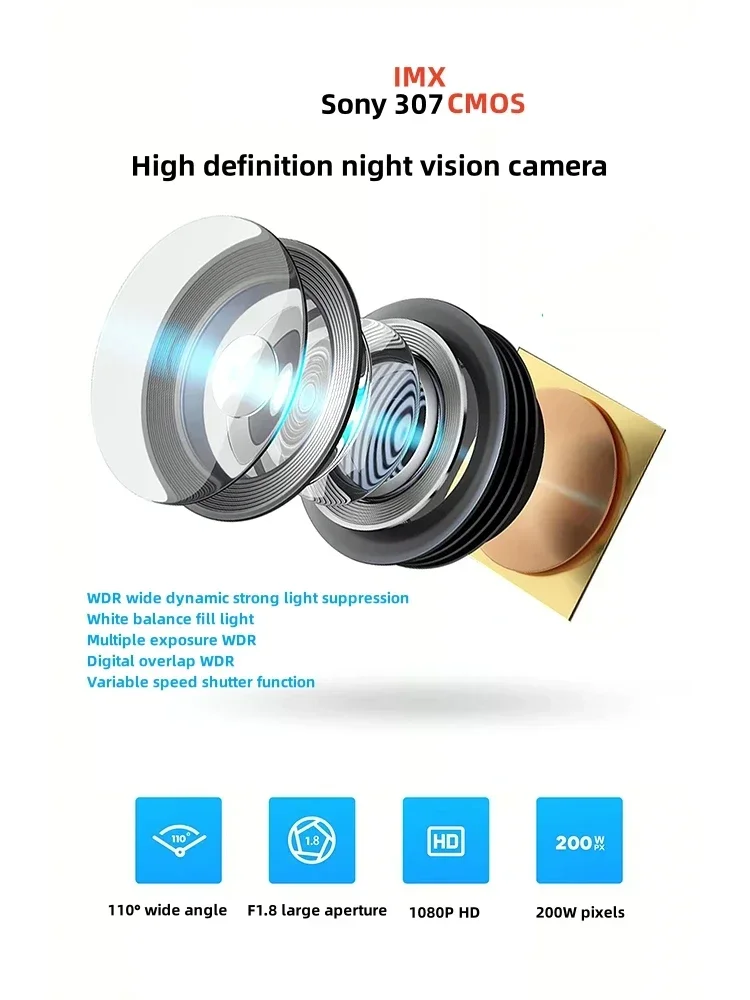 For Honda Civic CRV Accord 8.2" 1080p Streaming Media Dash Recorder Rearview Mirror Camera Front Rear Night Vision Video Recorde detail image 10