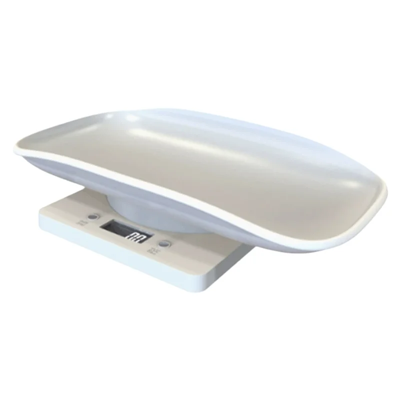 ABLN-balança para animais de estimação com bandeja removível, display LCD digital, design de borda curvada para pequenos animais de estimação, colocação estável