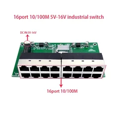 Original Factory Supply 16 Ports Industrial Ethernet Switches 10/100Mbps RJ45 Network Switch