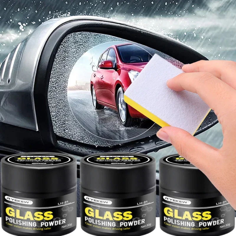 Glass Polishing Compound Powder Detergent Window Cleaner Glasses Scratch Remover Car Glass Cleaning Powder Safe Windshield