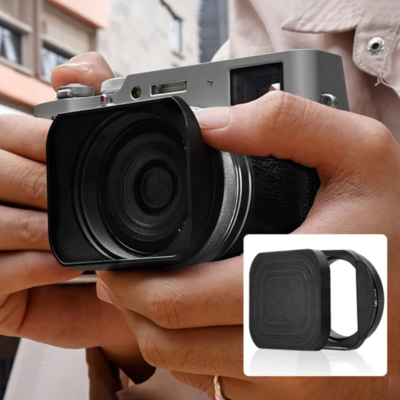 Комплект из 2 шт. бленды и крышек объектива, алюминиевый металлический пыльник для камер X100S X100V X100VI, улучшающих качество
