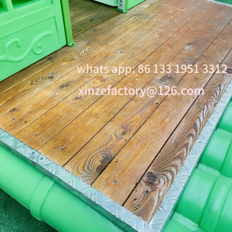 New imitation bamboo raft sightseeing boat tourist scenic boat 7-seat water park scenic polyethylene electric sightseeing boat