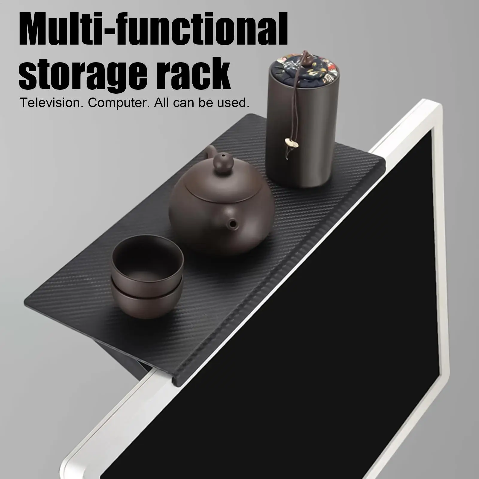 Prateleira de tv superior 13 polegadas, prateleira para monitor de computador, display ajustável para laptop, eletrônica, console de mídia, caixa, barra de som, roteador