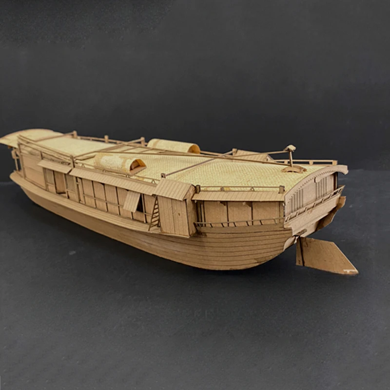 1/100Paper Model Bian River Passenger Boat Chinese Ancient Ship Model Kit Gift Collection Model Toys in Qingming Shanghe Picture