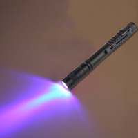395nm 3W UV Penlight Portable LED Pen Flashlight IPX4 Waterproof with Clip Banknote Pet Urine Stains Detector Pocket Torch Lamp