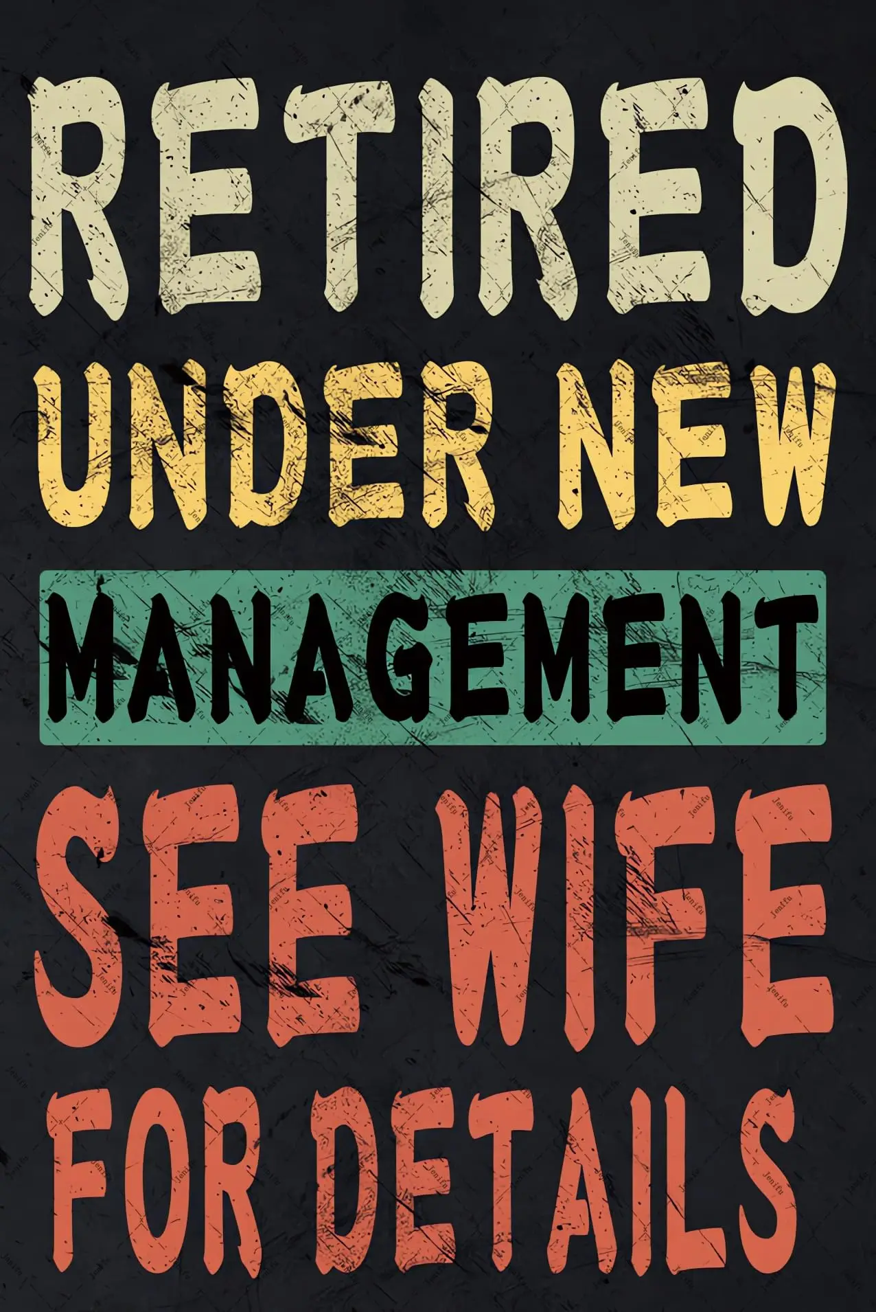 Retired Under New Management See Wife For Details Metal Tin Signs Retirement Gifts Wall Decor Plaque Funny Farewell Gifts For Th