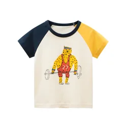 2-8T Toddler Kid Baby Boys Clothes Summer Cotton Top Infant Short Sleeve T Shirt Fashion Cute Tee Boys Tshrit Outfits