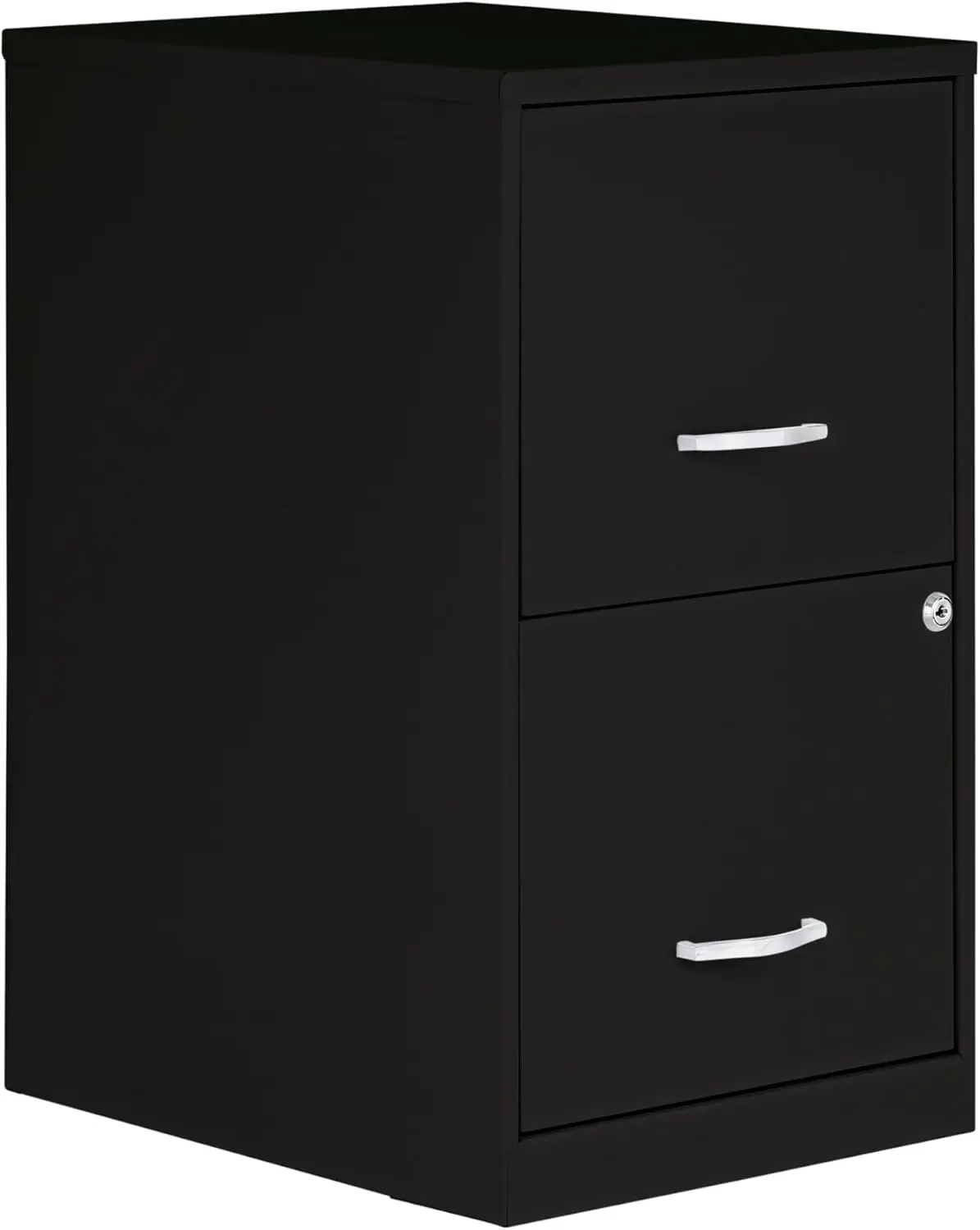 

2-Drawer Locking Filing Cabinet, Steel, Letter-Size, Space-Saving Design for Home or Small Office