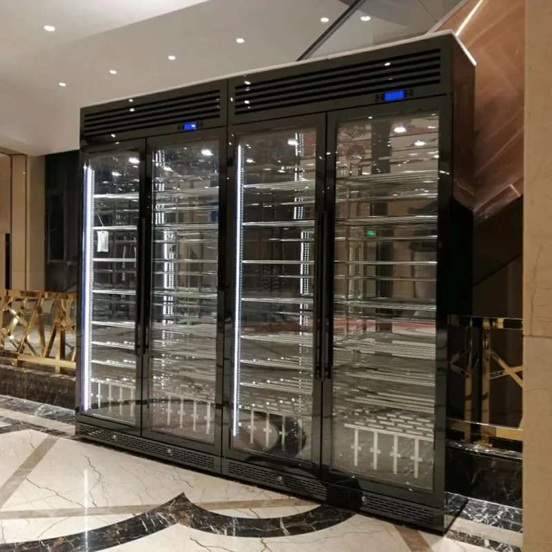 Custom. Modern living room home stainless steel wine display cabinet storage luxury furniture wine cellar for restaurant hotel