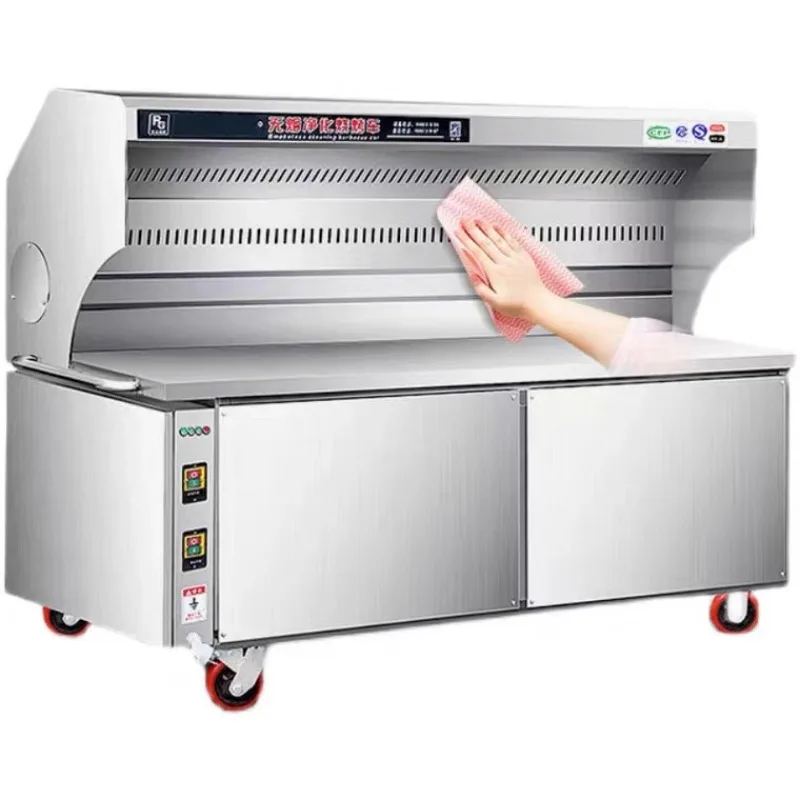 

Smokeless barbecue truck, environmentally friendly purification barbecue grill, night market stall commercial barbecue truck