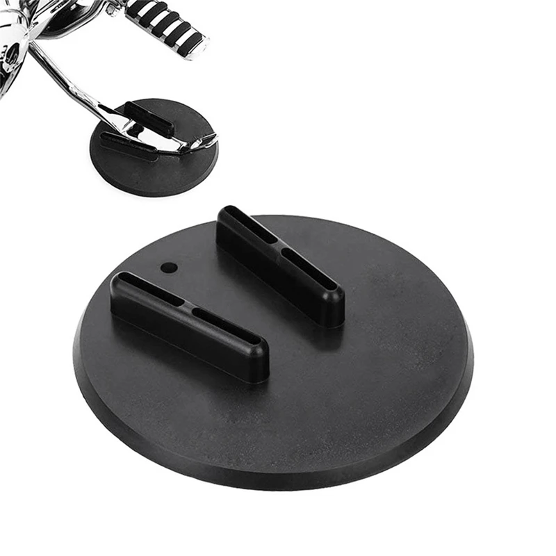 2X Motorcycle Kickstand Pad Kick Stand Coaster Puck For Touring Sportster