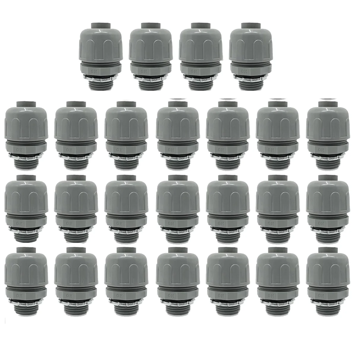 Liquid Tight Connectors - PVC Electrical Conduit Connectors - Flexible Non-Metallic Straight Conduit 1/2 Inch 25 Pieces