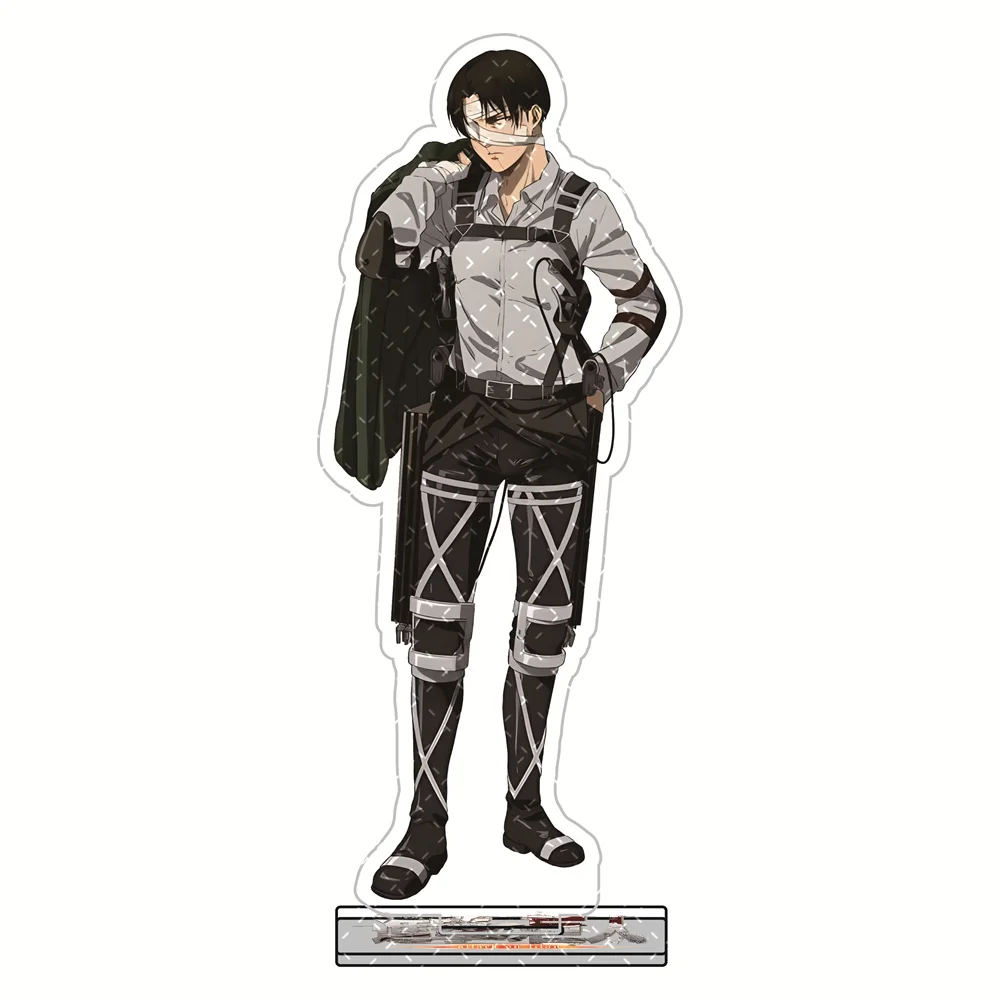 Attack on Titan 15cm Acryl-Standfiguren Schlüsselanhänger Survey Corps Uniform-Stil Anime Sammlerstück Desktop-Deko Display Fan-Geschenk