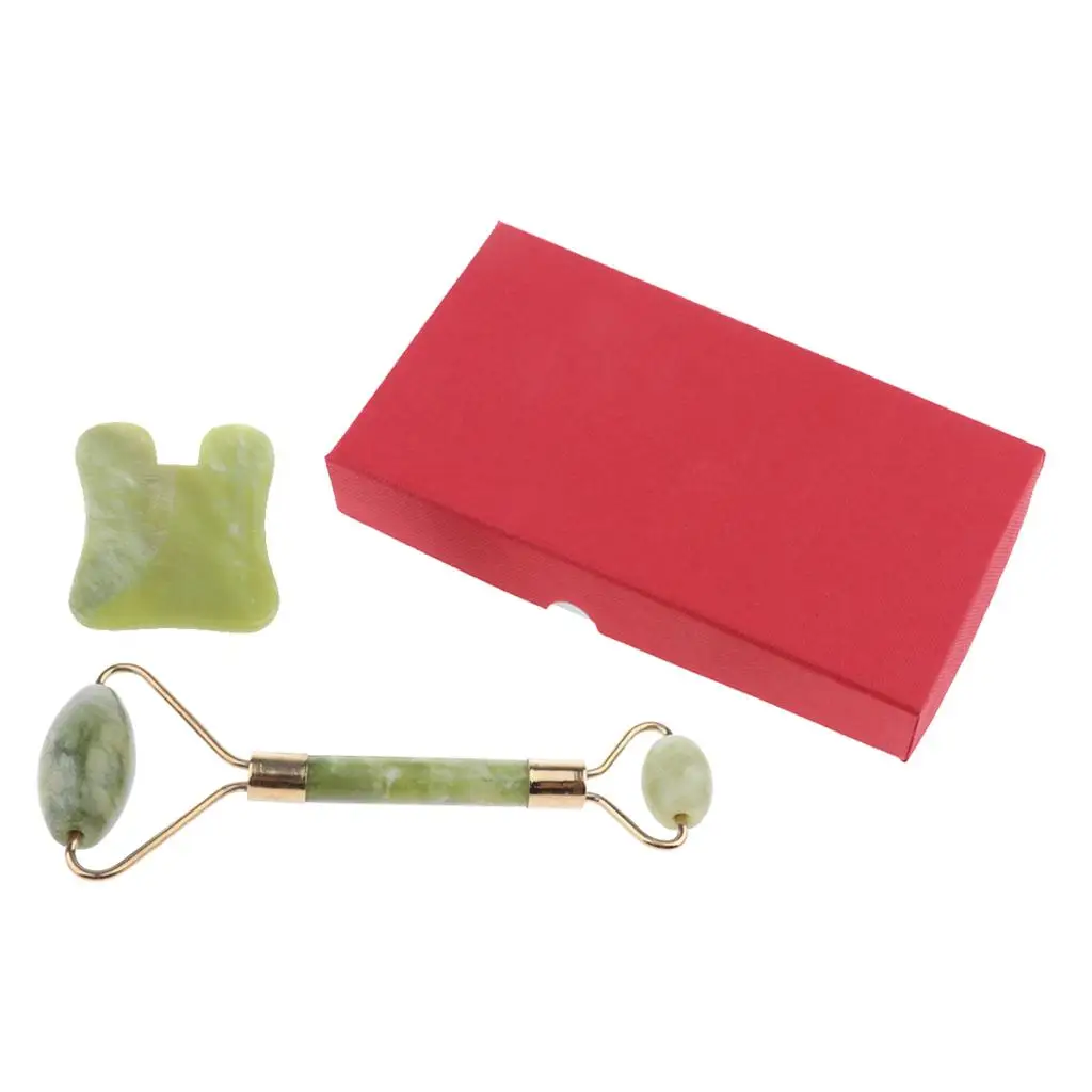 

Pack of 2, Hsiuyen JadeFacial Tool | Scraping Massage Board ||Roller |Scraping Tool