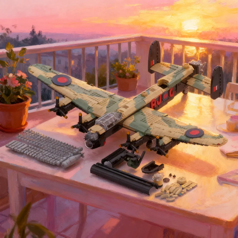 Набор из 4097 деталей MOC: классическая модель самолета Avro Lancaster, совместимые строительные блоки, детали для инженерных моделей, игрушка-подарок