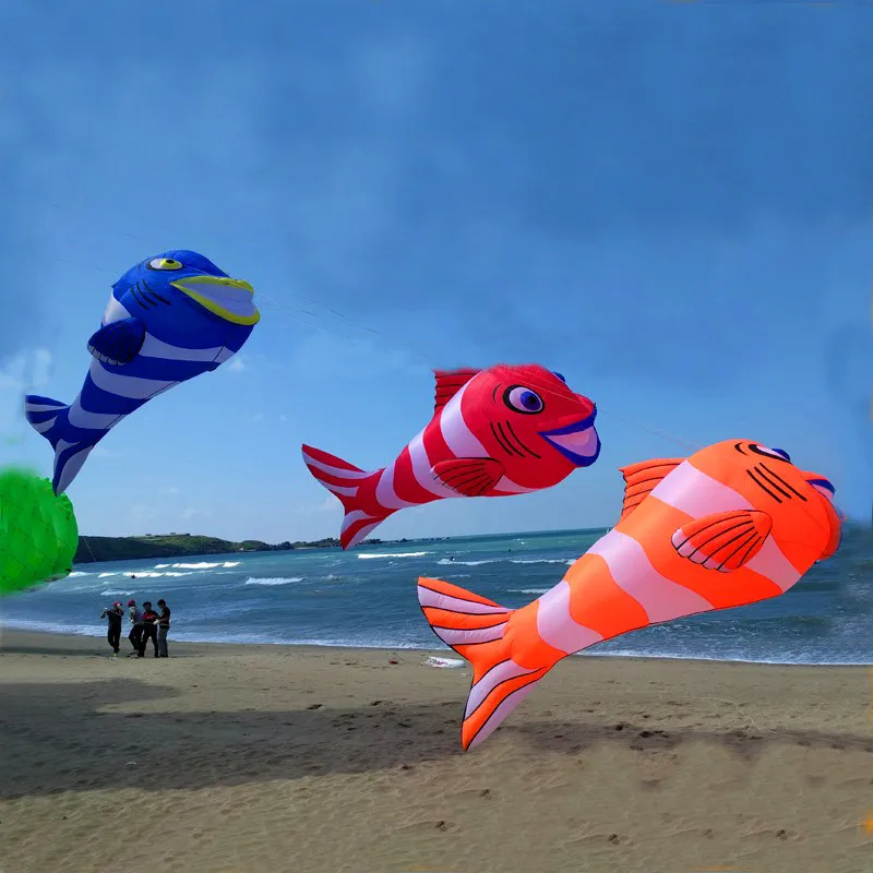 3d clown fish kite pendant inflatable kite string reel animated kites professional kite adult soft kites parachute Outdoor toys