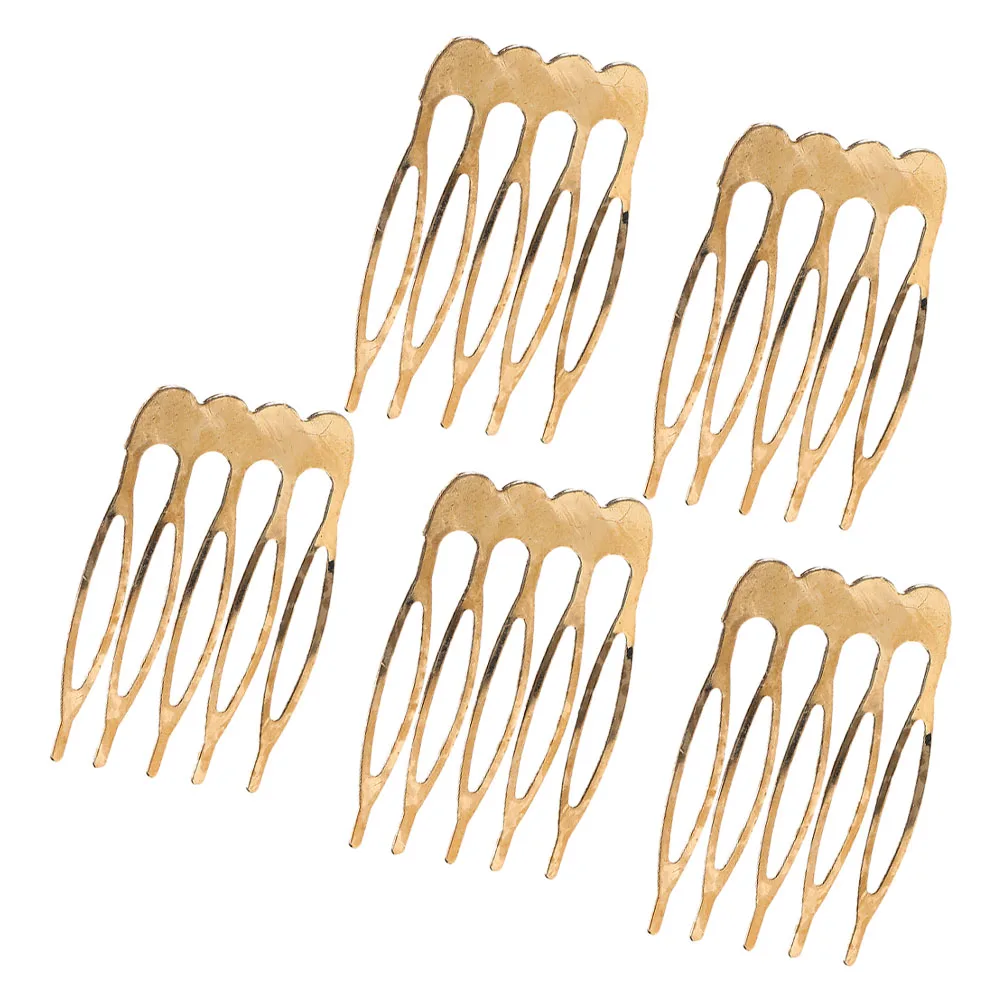 

5Pcs Metal Hair Combs For Women DIY Hair Accessories Lightweight Decorative Side Combs Small Hair Comb Clips