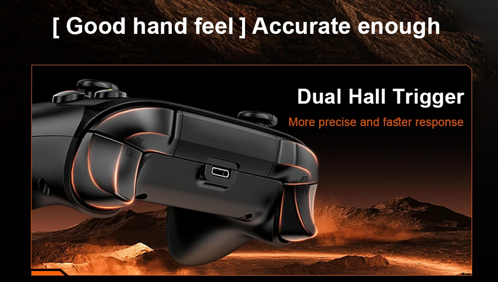 Lenovo S02 Kabelloser Bluetooth-Gaming-Controller, Dual Hall Trigger Wireless Gamepad, für Switch, PC, Android, IOS, TV – Detail 2