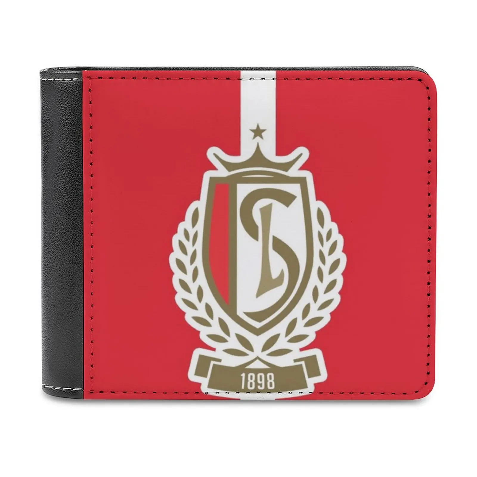 Standard De Liège Red & White Men'S Wallet Purses Wallets New Design Dollar Price Top Men Leather Wallet Standard Liege Belgium