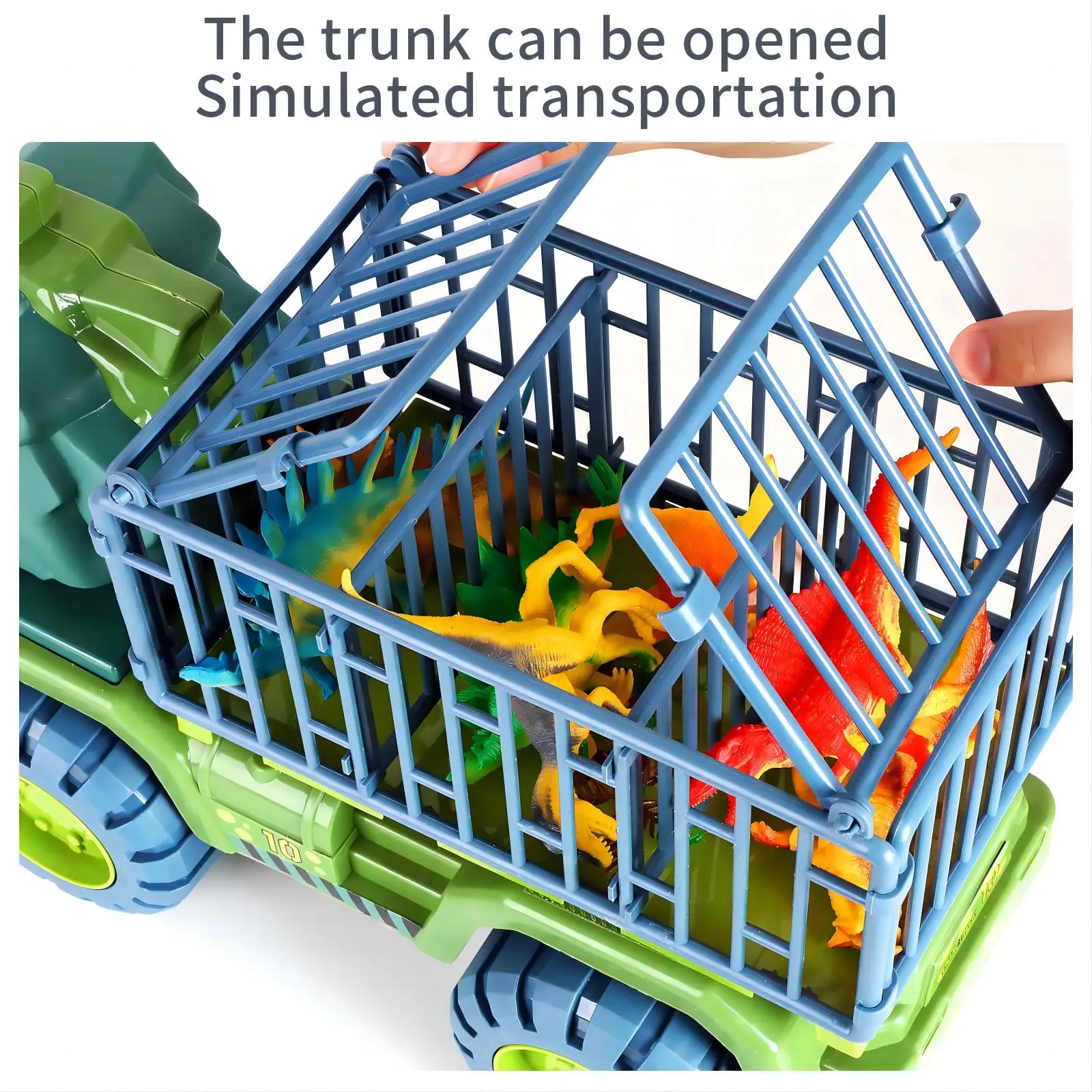 Baby Crib Toy Set para meninos e meninas, Veículo de construção, Carro de transporte, Inércia, Dinossauro Deslizante, Super Large, Tiranossauro Rex
