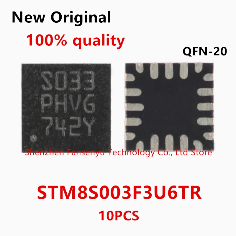 

(10piece)100% New STM8S003F3U6TR STM8S003F3U6 S033 QFN-20 Chipset