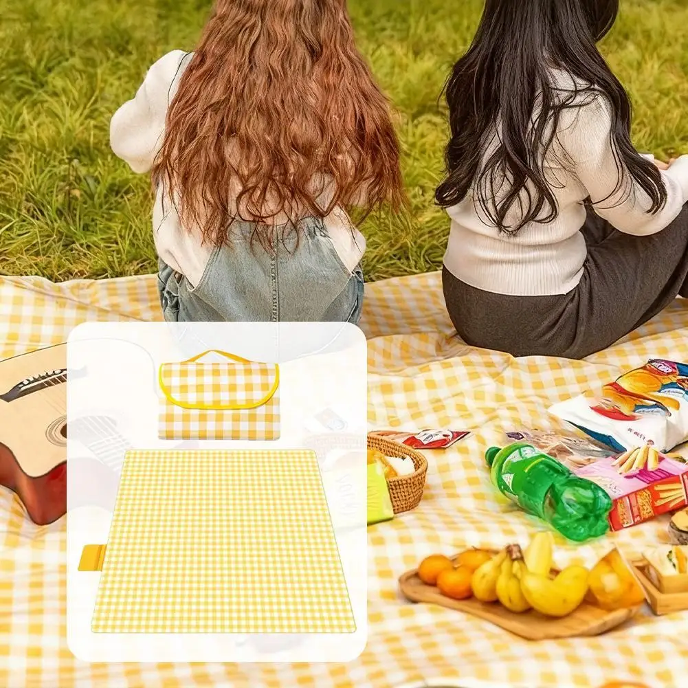 Estera de pícnic al aire libre gruesa, 100x150cm, pícnic al aire libre, tienda de campaña para playa, suelo, estera grande para césped, tela impermeable para reuniones familiares
