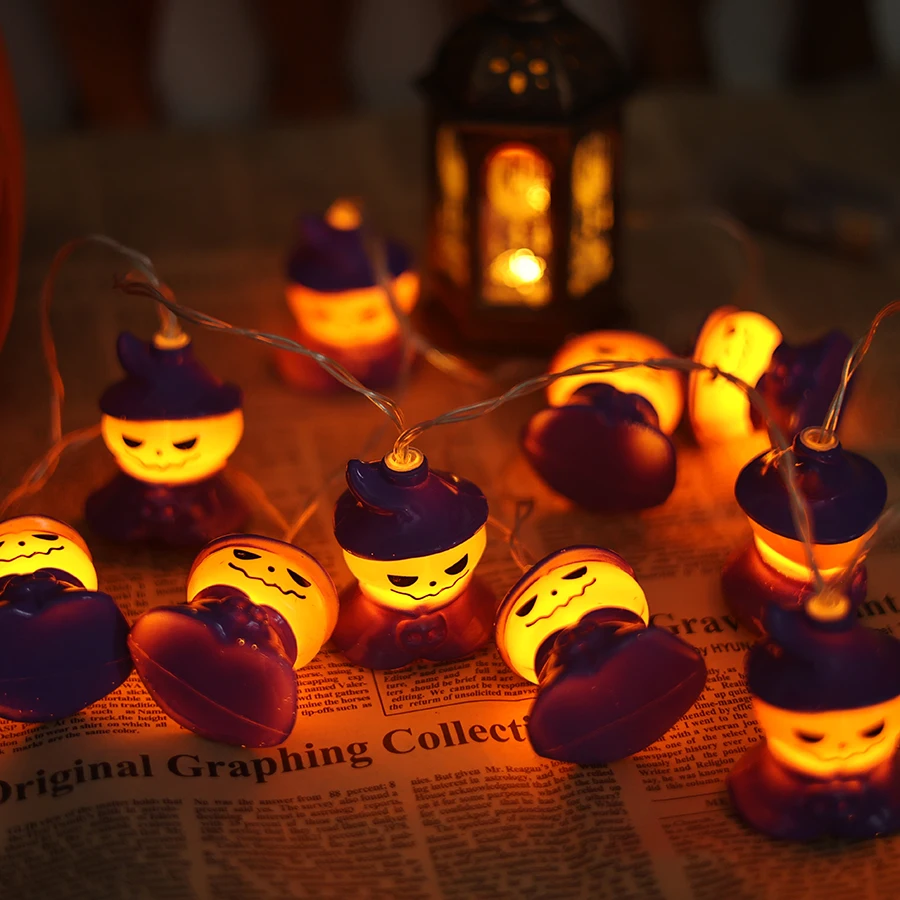 Światła LED na Halloween Dynia Duch Czarodziej Lampion Dekoracja Świąt Duchów Centrum Handlowe Bar Atmosfera