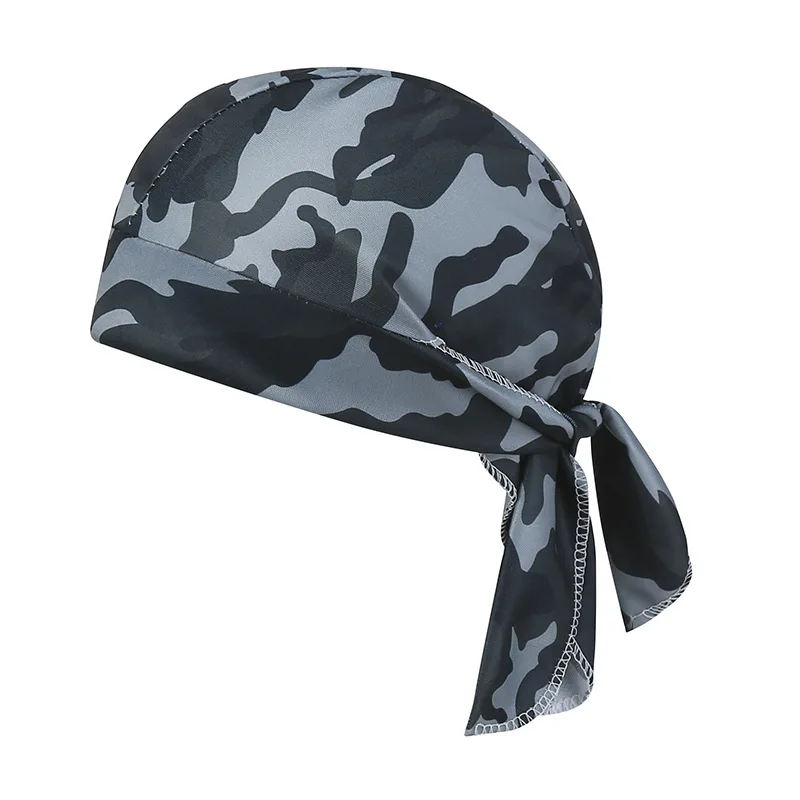 Fascia mimetica Bandana fazzoletto testa uomo cappello da pirata cappuccio da ciclismo protezione solare sport foulard stampato traspirante