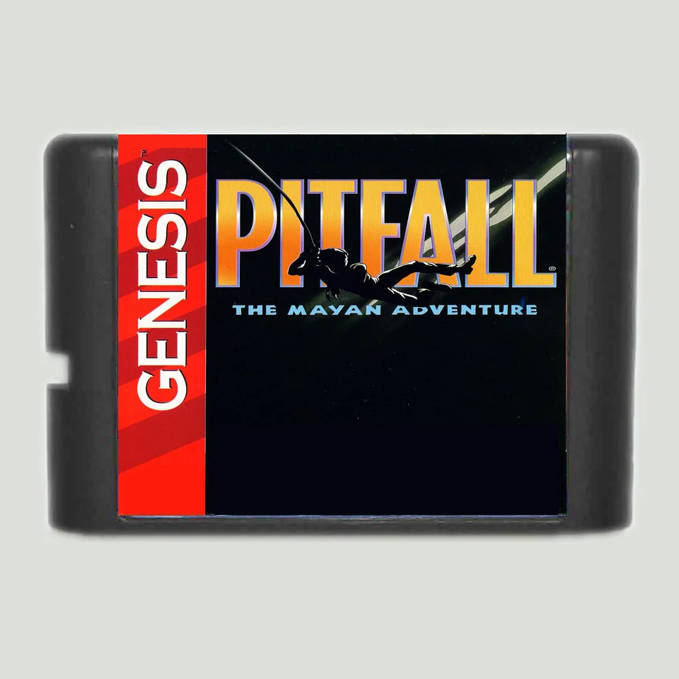 PITFALL THE MAYAN ADVENTURE Region Free 16Bit MD Game Card For Sega Mega Drive For Genesis