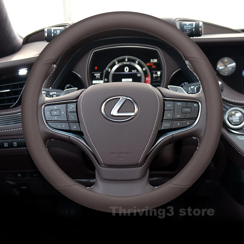 Capa de couro para volante de carro, para lexus nx200t nx250 nx300h es350 es300h rx350 rx450h série acessórios interiores automotivos 2025