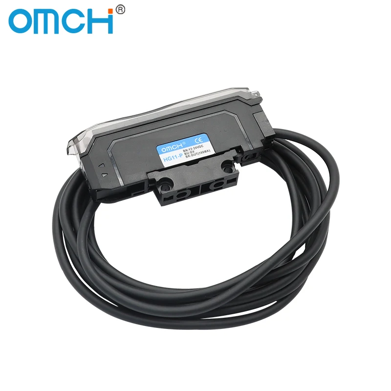 OMCH الألياف البصرية الاستشعار مكبر للصوت عالية الدقة 10-30 فولت تيار مستمر 3-سلك NPN PNP HG-11 شاشة ديجيتال البصرية الكهروضوئية التبديل