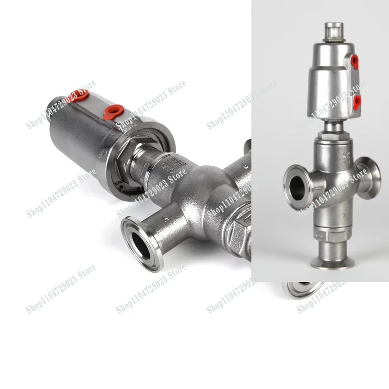 Factory Direct Pneumatic Stainless Steel Angle Seat Valve with Three-way Steel Actuator for Aqueous Media