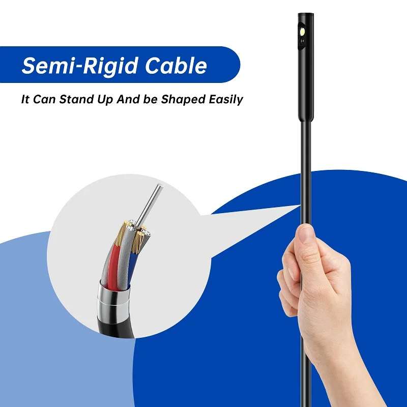 Endoscopio industriale portatile da 5 pollici HD IPS Tripla lente IP68 Periscopio 1920P Messa a fuoco automatica per strumenti di ispezione idraulica di riparazione auto