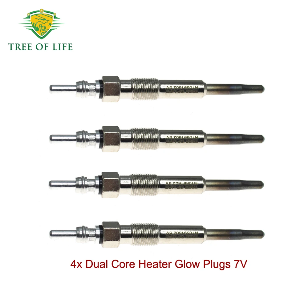 

Свечи накаливания 4x 5 В для VW GOLF V CADDY III CALIFORNIA T5 EOS JETTA III 1.9 2.0 TDI 2004+ N10591602 0250402005 0100266008