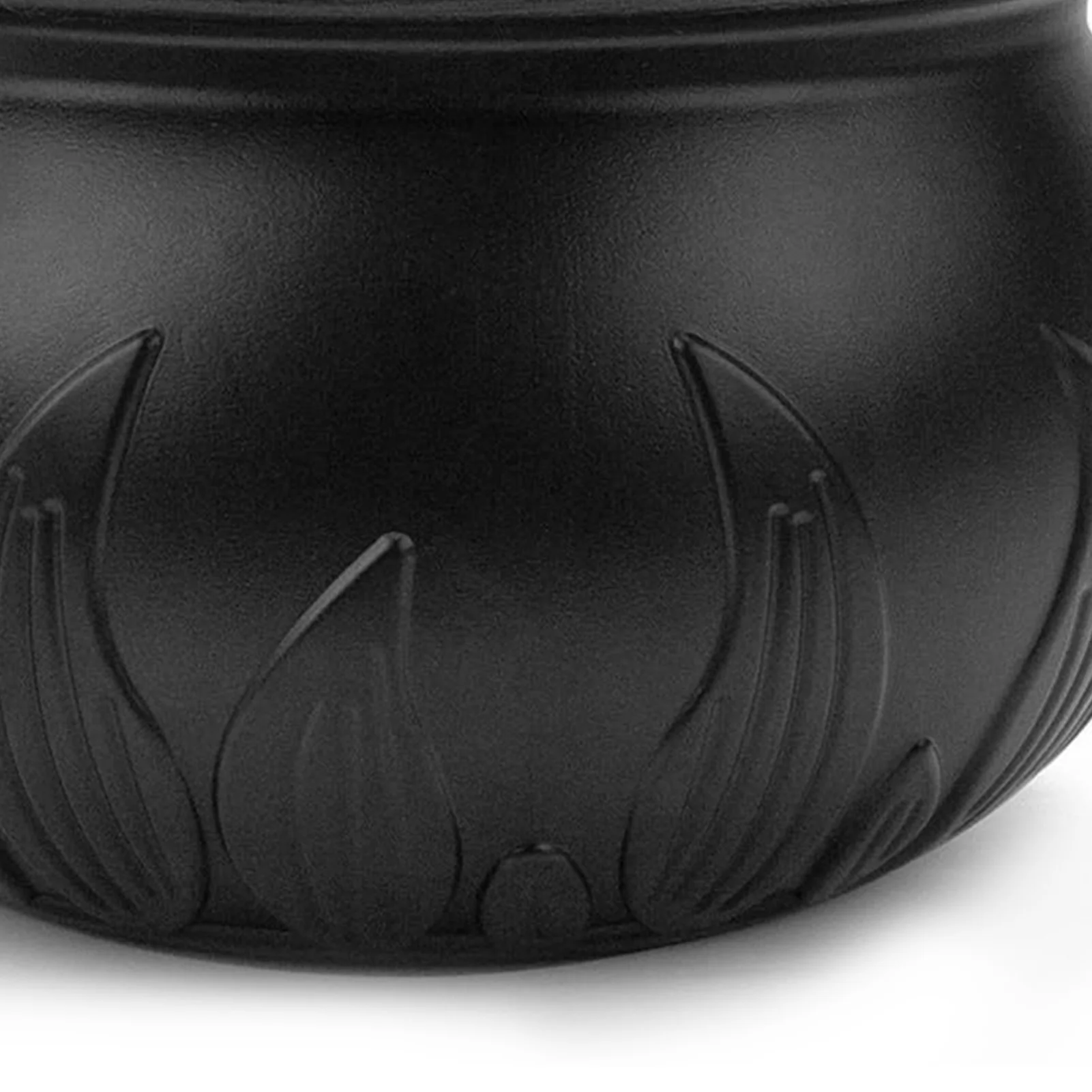Black Cauldron with flame imprint - plastic