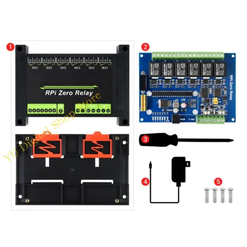 96BA 6 CHANNEL RELES Módulo robusto Rs485/Can Board expansión industrial Programable