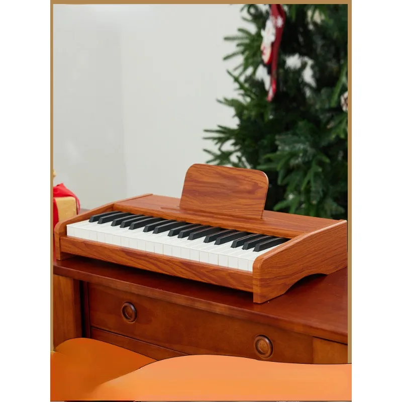 Children's wooden piano, boys and girls infants and toddlers learning mini electronic organ toys  1 PCS