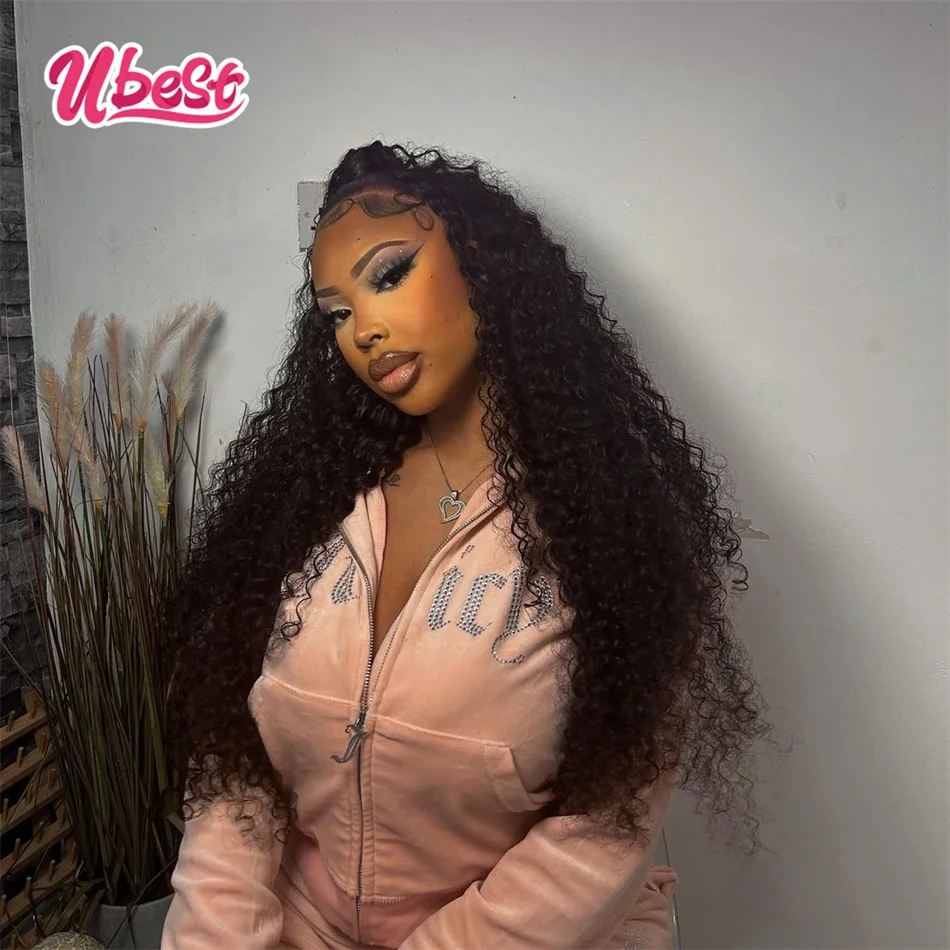 Honey Blonde With Black Root Curly13x6 Lace Front Human Hair Wig Transparent 13x4 Lace Front Wigs for Women PrePlucked Brazilian