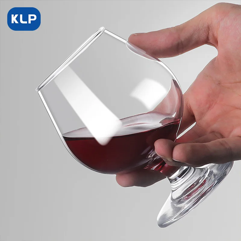 KLP 1pcs Lead free glass brandy stemmed tall wine glass, domestic or commercial, can be used for foreign wine, whisky, brandy