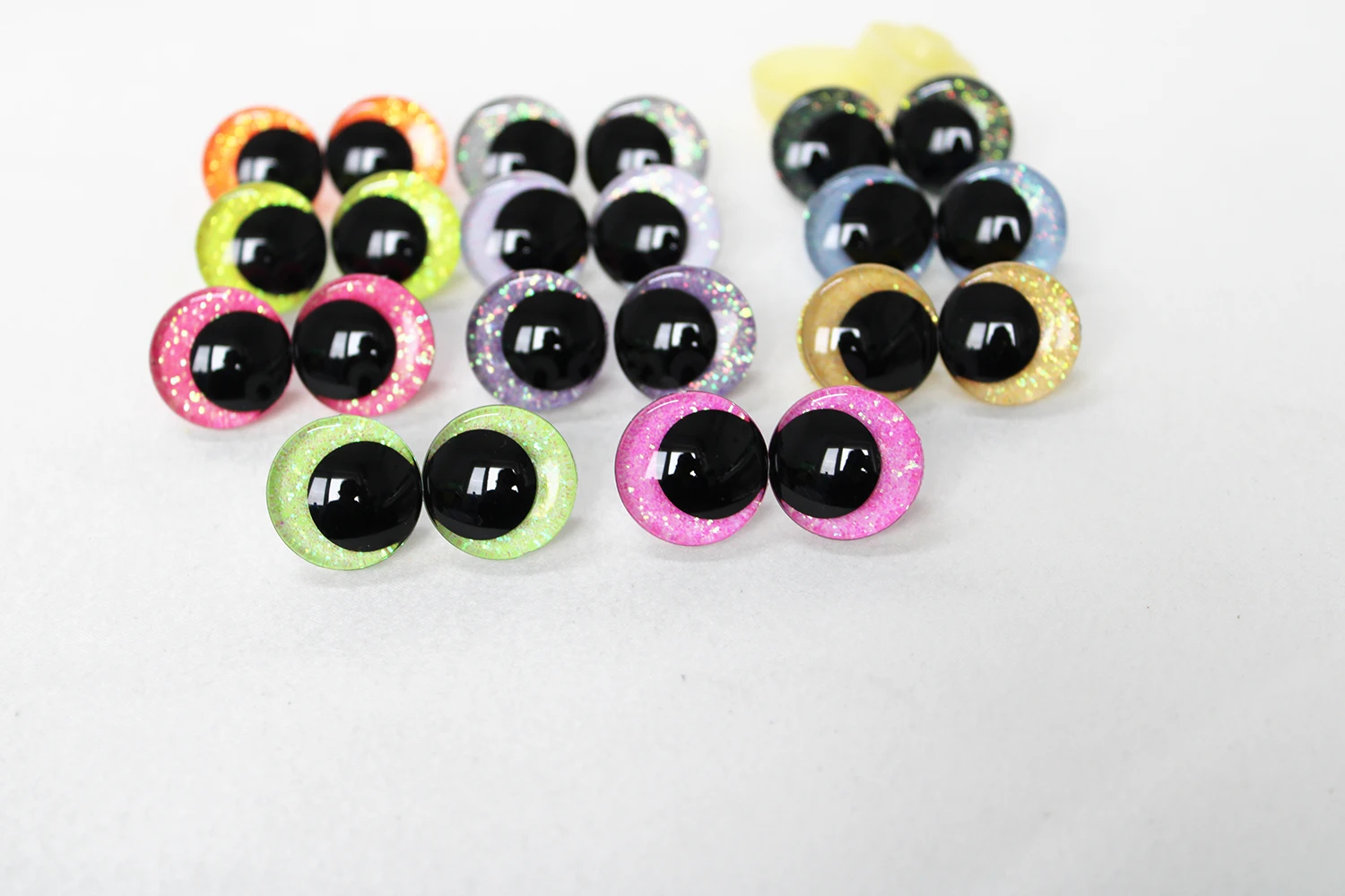 10pairs new eyes 12mm 14 16 18 20 25 35mm  3D comical glitter toy safety eyes  doll eyes eyes with hard washer -C11