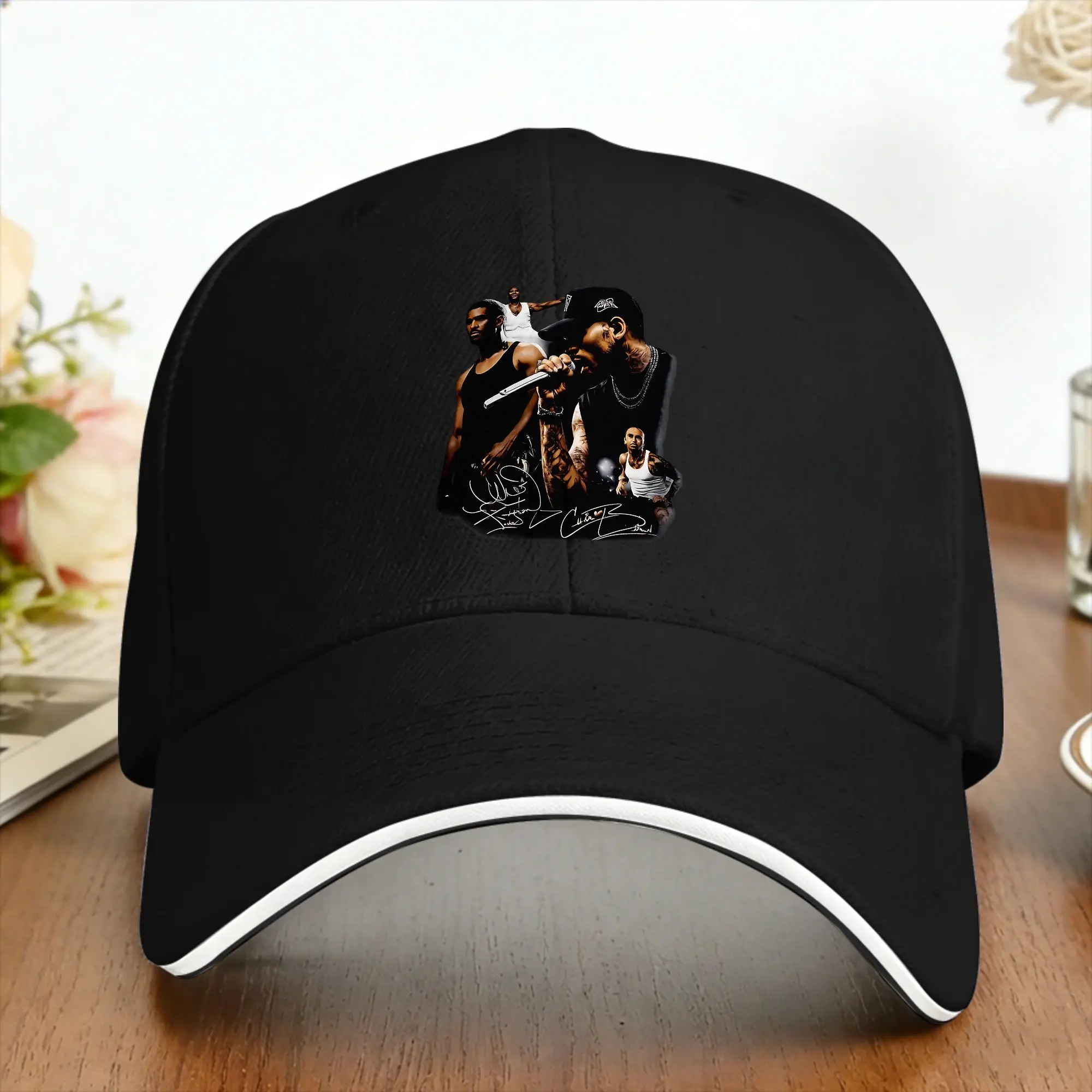 Czapka baseballowa Chris Brown i Usher The Rb Tour, letnia czapka typu trucker Raymond i Brown, unisex, na kemping, czapki przeciwsłoneczne