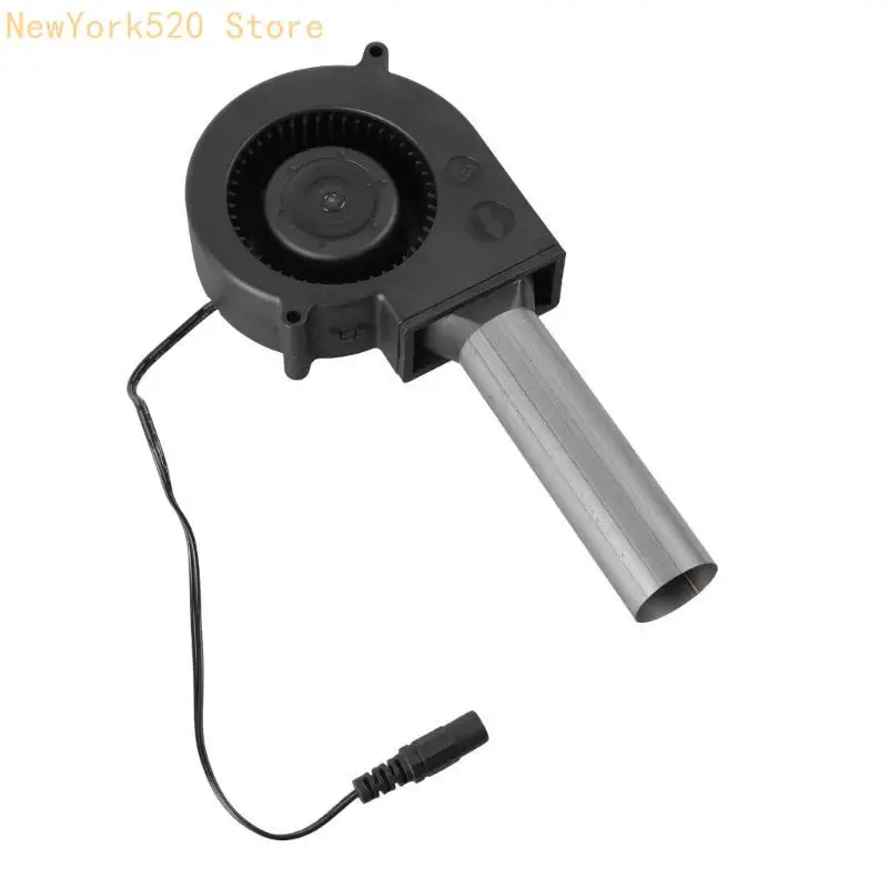 N84C มัลติฟังก์ชั่น 9733 พัดลมพัดลม 12V พร้อมท่อสแตนเลสที่เหมาะสำหรับเตาถ่าน BBQS และแอปพลิเคชันความเย็น