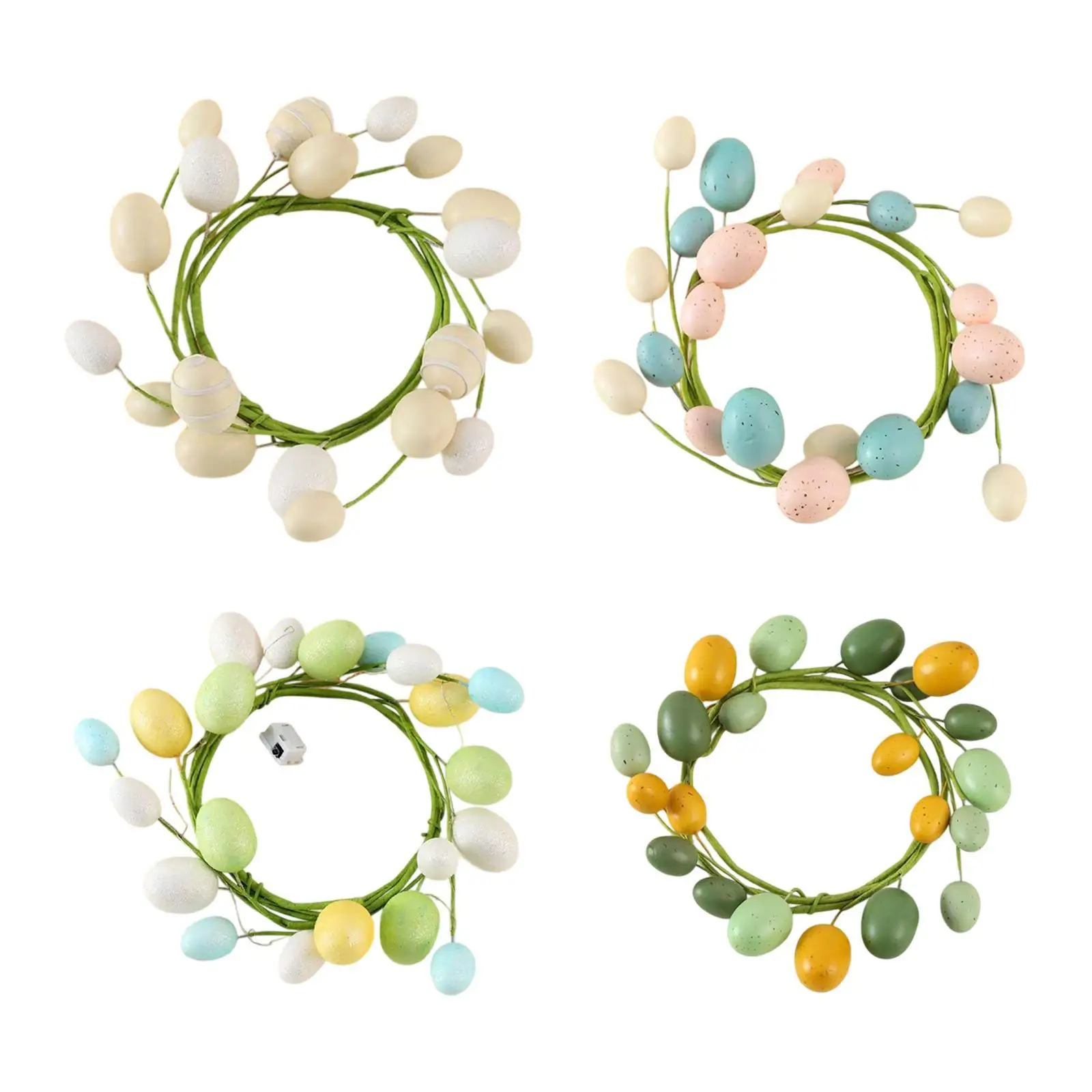 

Easter Eggs Wreath Wall Hanging Garland for Indoor Holiday Party Supplies