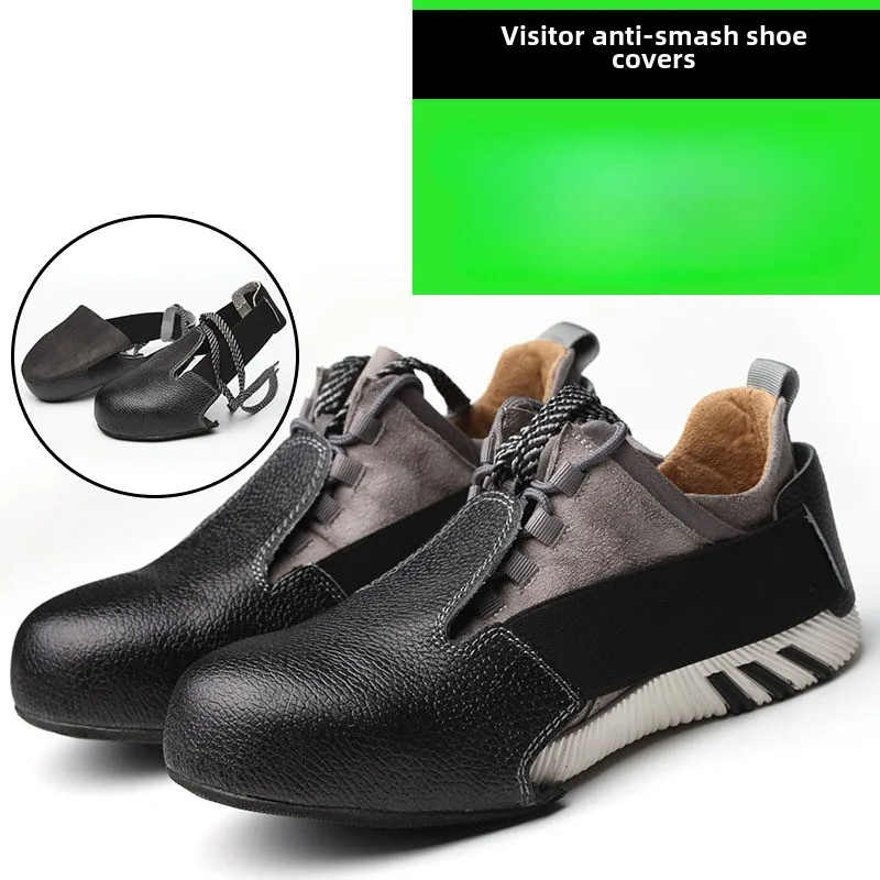 Anti-smashing Shoe Cover Visitor Shoe Cover Visit Labor Protection Safety Steel Bag Head Shoe Head Protection Cowhide